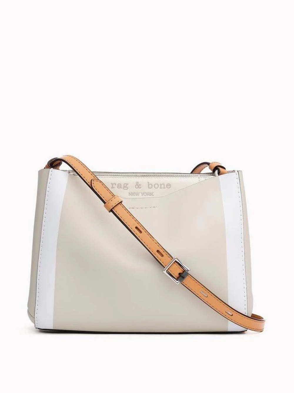 Rag and Bone Cream Tan leather Crossbody Passenger Bag